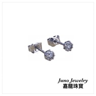 Natural Diamond Earrings 13 Points South African Diamonds White K Gold 14K K585