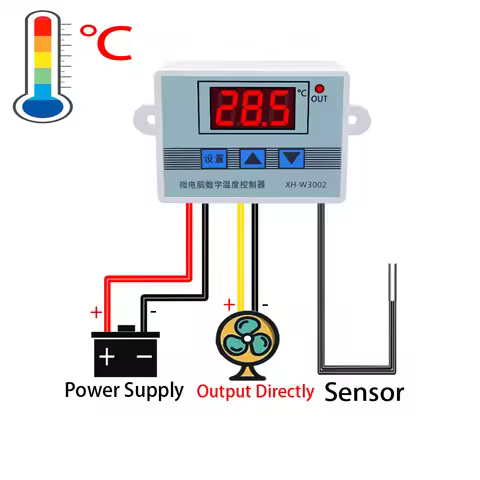 12V 24V 110V 220V Professional W3002 Digital LED Temperature Controller 10A Thermostat Regulator XH-