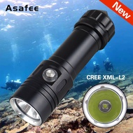 Asafee AF05D  L2 LED Diving Flashlight torch underwater 50m diving flashlight lamp 4 file waterproof