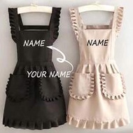 1pc Customized Printed Stylish Apron, Women's Elegant Customized Printed Apron, Waterproof And Stain