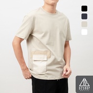 D2SHOP Men's T-shirt with stylized pocket, soft and cool cotton material B-1001