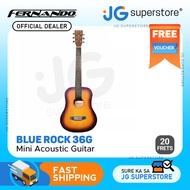 Fernando Blue Rock Mini AG-MINI 20-Fret 6 Strings Acoustic Guitar with 34" Spruce and Mahogany Body, and Satin Finish for Beginners and Student Musicians (Sunburst) | AG-MINI SB | JG Superstore