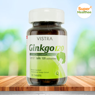 Vistra ginkgo 120mg 30 เม็ด วิสทร้า จิงโกะ สารสกัดจากใบแปะก๊วย