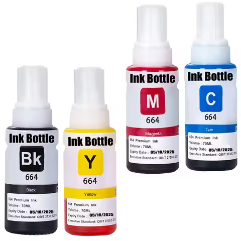 664 T664 6641 Ink Bottle For Epson L100 L110 L210 L120 L220 L310 L355 L362 L366 L365 L380 L486 L800 