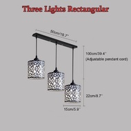 Lampu Gantung LED Ruang Makan Dapur Lampu Gantung Minimalis Modern Bentuk Kelopak Lampu Hias（hitam）(