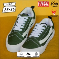 HIJAU G-ko Style Classic Army Green Strap School Shoes Children's Sneakers Boys Girls Size 26-35 Fas