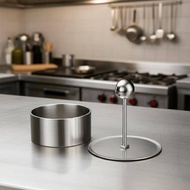 Chee Stainless Steel Mousse Ring with Lid 8cm Round Shape for Detailed Cake Layering Home Pastry Bak