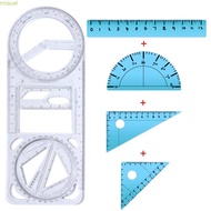 MIQUEL Geometry Ruler, Multifunctional Ruler Straight Drawing Ruler, Architecture Measurement Plasti