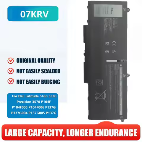 New 07KRV O7KRV Laptop Battery For Dell Latitude 5430 5530 Precision 3570 P104F P104F005 P104F006 P1