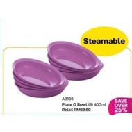 Fast Shipping Free Gift 🎁Assorted Tupperware Pinggan Purple Plate O Bowl 400ml (8pcs/set) Variety pe