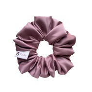 Smoky Taupe Satin Scrunchie (Sie: 14cm +- 2cm) | xxl scrunchie| sanggul | hair tie
