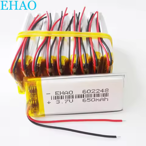 Wholesale 10 PCS 3.7V 650mAh Lithium Polymer LiPo Rechargeable Battery 602248 Power For Mp3 GPS Vedi
