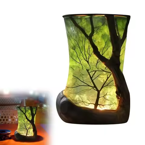 Resin Forest Nature-Inspired Lamp Forests Nature-Inspired Battery-operated Nature Ambient Lamp Leaf 