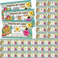 89 Pcs Summer Scratch off Cards Hawaiian Beach Party Game Tiki Theme Tropical Luau Games Including 4