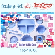 LB-1673 biru Feeding Set Gift L 9pcs Baby Feeding Utensils Baby Feeding Equipment
