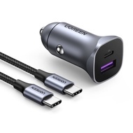 UGREEN Car Charger [52.5W/PD30W+SCP22.5W] PD3.0/QC3.0/SCP Fast Charging Compatible, 30W Charging Pow