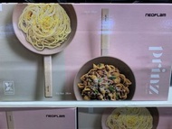 Neoflam Prinz 28cm Wok Pan 粉紅色扁身手柄廚具套裝