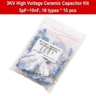 High voltage ceramic capacitor kit, 3KV, 5pF~10nF, 18 types * 10 pcs = 180 pcs, direct insertion mag