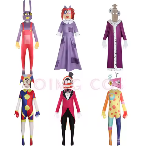 The Amazing Digital Circus Pomni Cosplay Costume the freak circus Jax Carnival Uniform Caine Hallowe