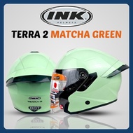 Ink Terra 2 Matcha Green | Terra2 Double Visor SNI Half Face Helmet