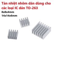 Aluminum Heatsink For TO-263, 14x14x6mm, 8x8x4mm Adhesive Ics (Raspberry pi Heatsink)