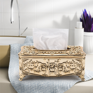Gold Acrylic Tissue Box Hotel Restaurant Napkin Holder Household Tissue Box
