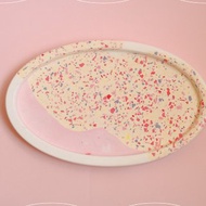 草莓起司蛋糕+藍莓碎片杯墊/擺拍盤/收納空間