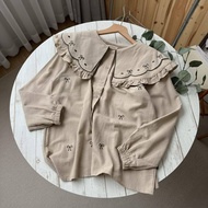 KEMEJA Shirt Rumi Ribbon Shirt Linen Rami Ruffle Ribbon