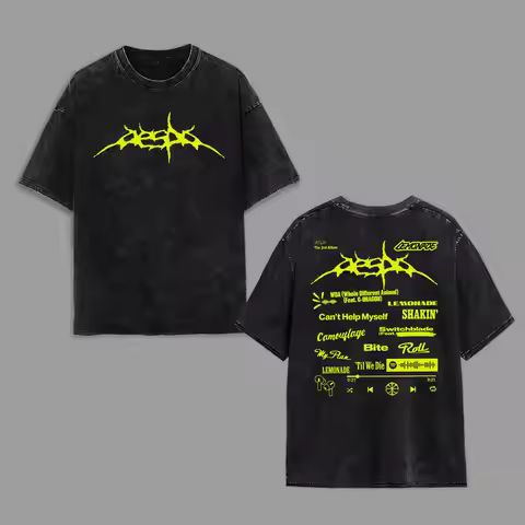 Aespa Lemonade Tracklist Mineral Wash Tee I'll Make It Shirt Aespa WDA Whole Different Animal Shirt