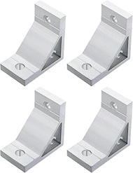 QUARKZMAN 4pcs 90° Angle Aluminium Profile Corner Bracket Brace Joint Connector for 4040 Series (Sil