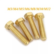 Brass Hexagon Screw Copper External Hexagon Bolt M3/M4/M5/M6/M8/M10/M12