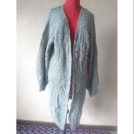 Aix LES BAINS Gray Long Cardigan