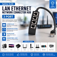 Network Adapter Connector Hub LAN Ethernet RJ45 3 Port Network Splitter For Router Switch