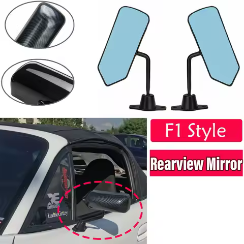 2PCS F1 Style Car Side Wide Angle Wing Rearview Mirrors For Rav4 Mazda3 RX7 Sxe10 Fit G35 City Unive