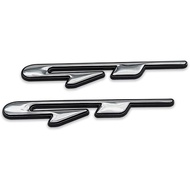 2X Chrome Metal GT Line Logo Car Emblem Auto Grand Tourer Badge 3D Premium Sticker Racing Sport Deca