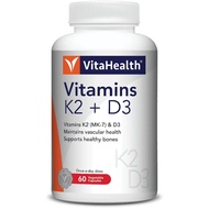 Vitahealth vitamins k2 + d3 60 capsules