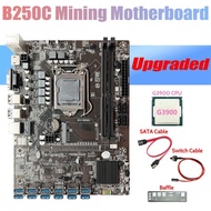B250c ETH Miner Motoard + G3900 CPU + Baffle + Kabel SATA 12 Usb 3.0