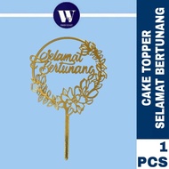 CAKE TOPPER SELAMAT BERTUNANG | HIASAN KEK | CAKE DECORATION