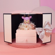 Qixi Valentine's Day eternal flower gift box double door deer jewelry cosmetics packaging box birthday gift box in stock