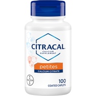 Citracal Calcium Citrate Petites W/Vitamin D Tablets 100 Ct (4 Pack)