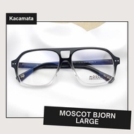 Moscot Bjorn Large Oversize Black White Black Clear Limited Edition Glasses Frame Includes Normal Ne