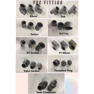25mm PVC Fitting Connector Socket Elbow Tee PT Socket Valve Socket End Cap Tank Connector PVC Pipe
