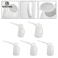 [SONONIA] Oil Jug with Spout Durable Oil Measuring Jug White Ergonomical Handle Leakageproof Oil Dis