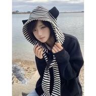 Vintage Stripe Bunny Ears Hoodie