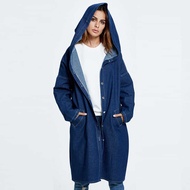 N In Aa A S I T O C K. A 8 0 4 1 Autumn Winter New Denim Jacket Coat With Hood Aa