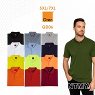 OREN SPORT QD06 Quick Dry Polo T-Shirt Unisex Sportswear CoolFit Microfiber Plain Polo 5XL 7XL NTMY