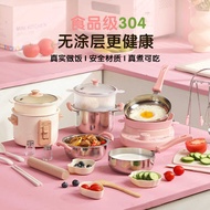 Food Grade 304 Stainless Steel Mini Kitchen Cooking Kitchenware Real Version Full Set Children Cooki