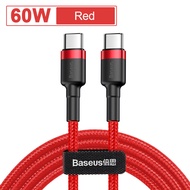 Baseus  สายชาร์จ USB C ถึง USB C 100W PD สายชาร์จ 5A Type C สายชาร์จสำหรับ Apple MacBook iPad Pro Samsung Galaxy Note10 / Note 20 / S10 Plus S9 S8 Plus Pixel Xiaomi Switch และอื่นๆ