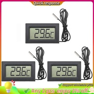 1Set Digital LCD Thermometer with 1M NTC Probe -50°C - +110°C Temperature Monitor ABS for Fridge, Freezer, Fridge, Aquarium