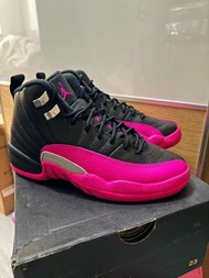 Air Jordan 12 黑粉色 女款運動鞋